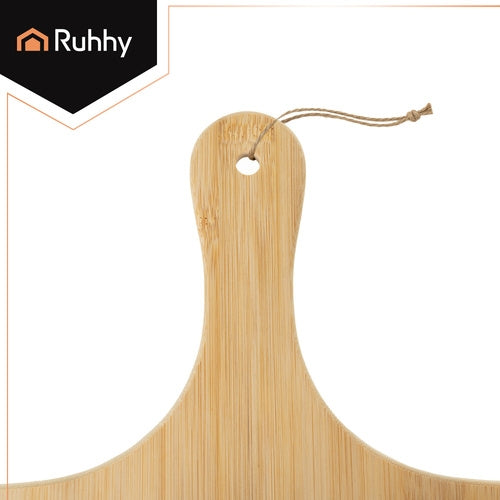 Pizza Stone 38x36 cm with Bamboo Spatula, Cordierite