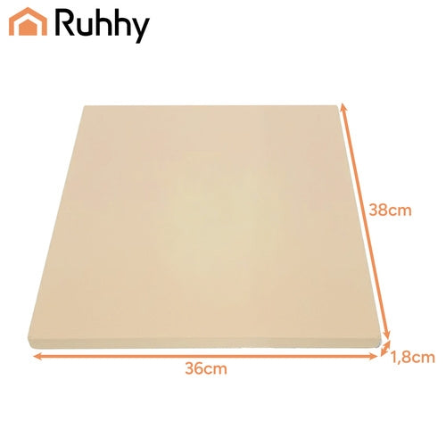 Pizza Stone 38x36 cm with Bamboo Spatula, Cordierite