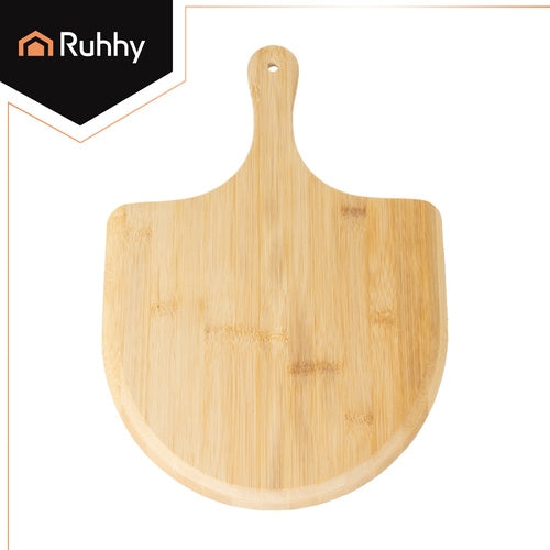Pizza Stone 38x36 cm with Bamboo Spatula, Cordierite