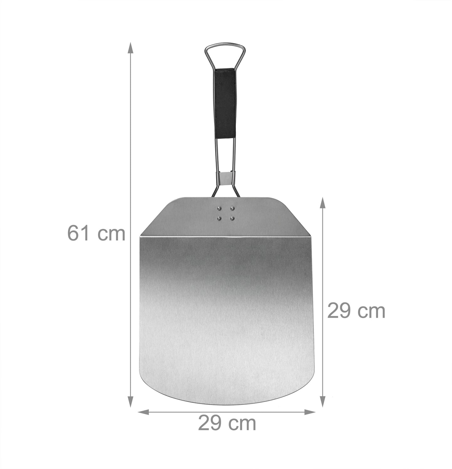 Pizza shovel with wooden handle