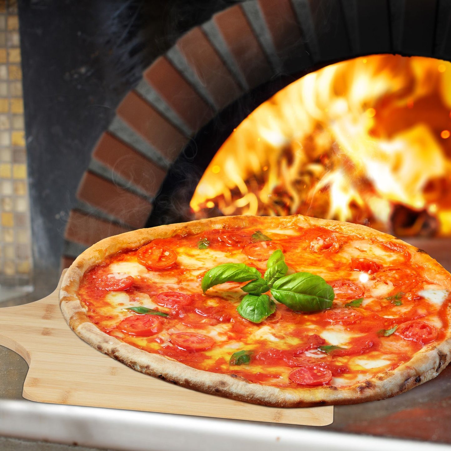 Pizza sliders in bamboo XXL