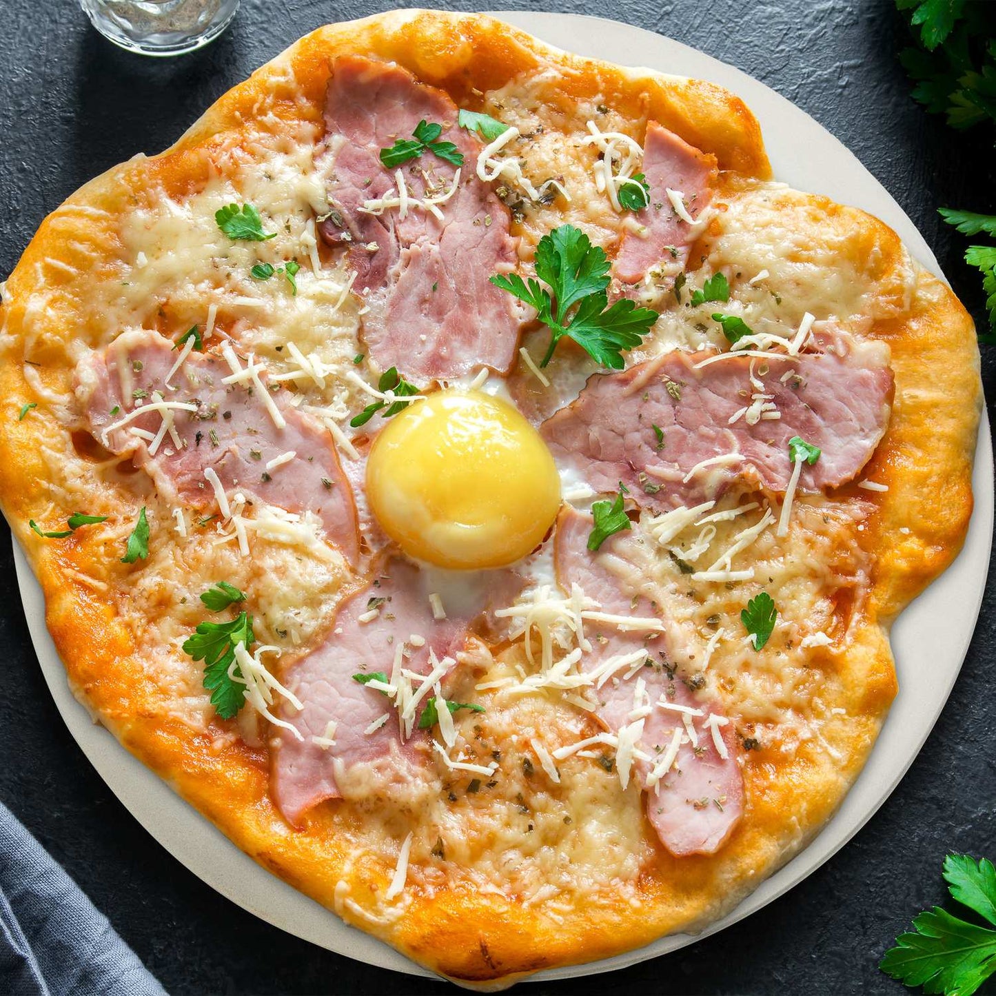 Pizza stone round in cordierite