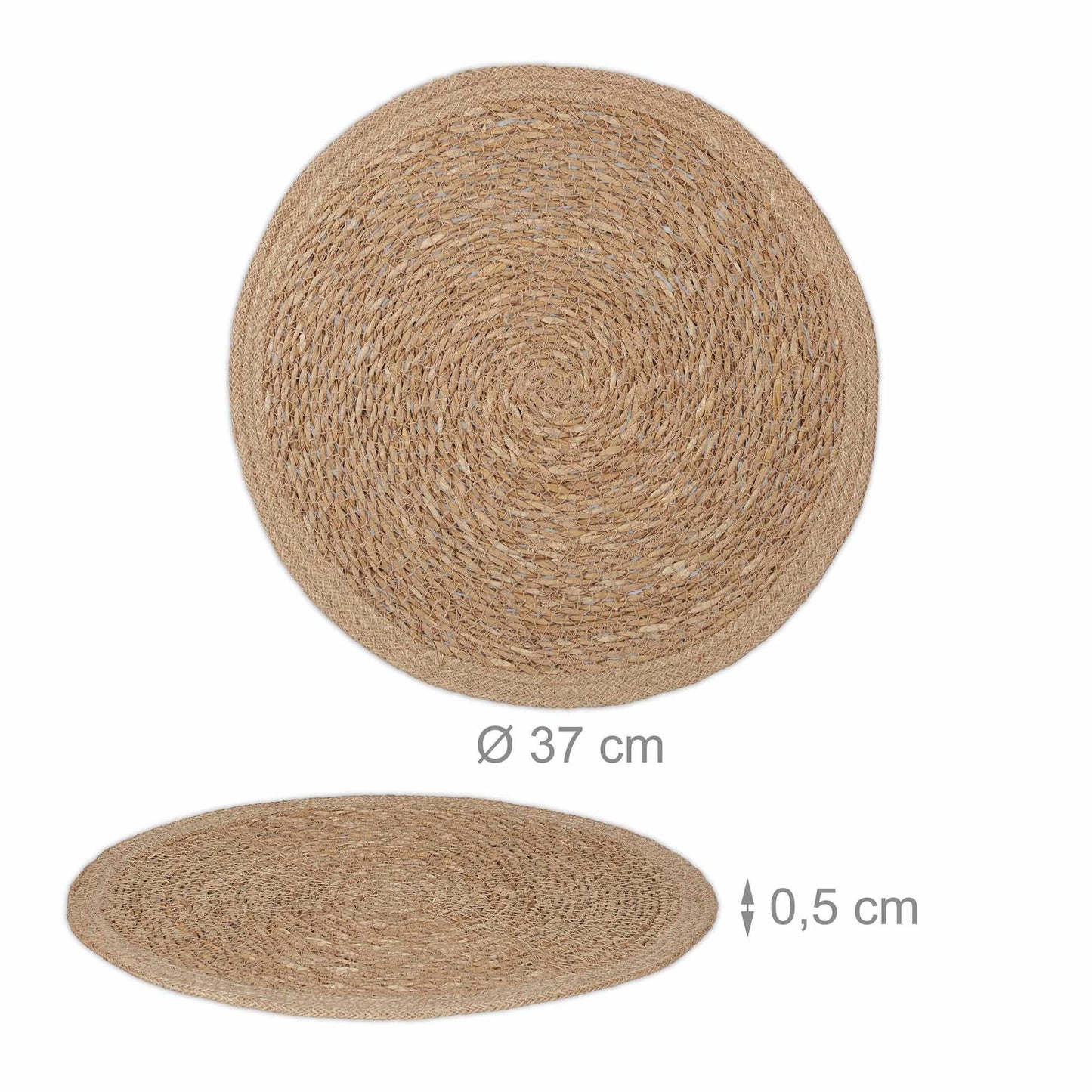 Place mat 6-piece water hyacinth