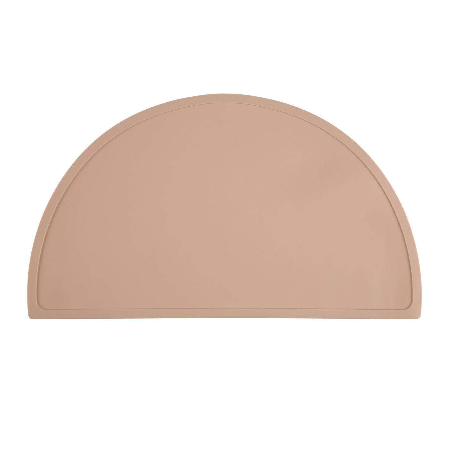 Placemat for children in a semi-circular shape