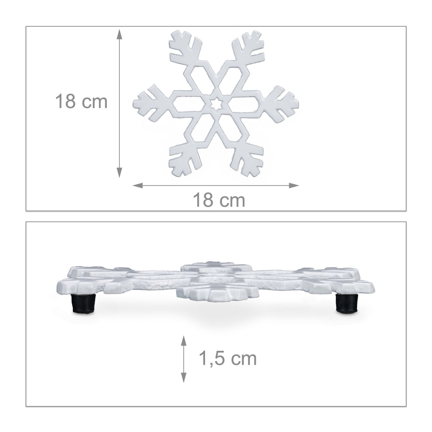 Placemats snowflake set of 2