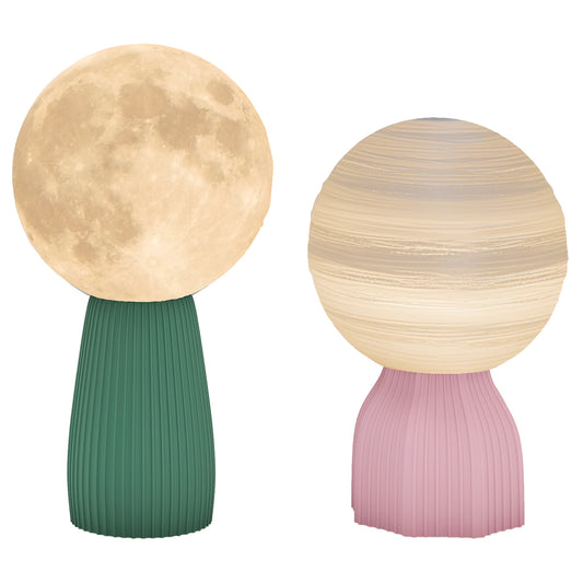 Planet-Themed Table Lamp Set, 3 Colors, USB-Powered