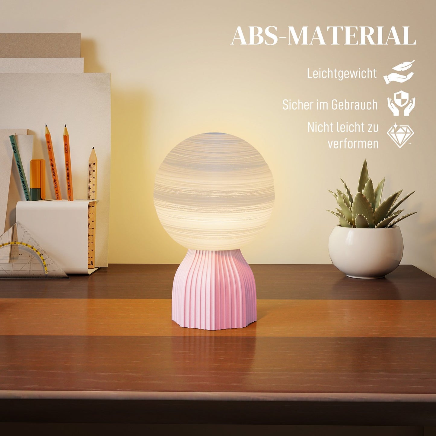 Planet-Themed Table Lamp Set, 3 Colors, USB-Powered