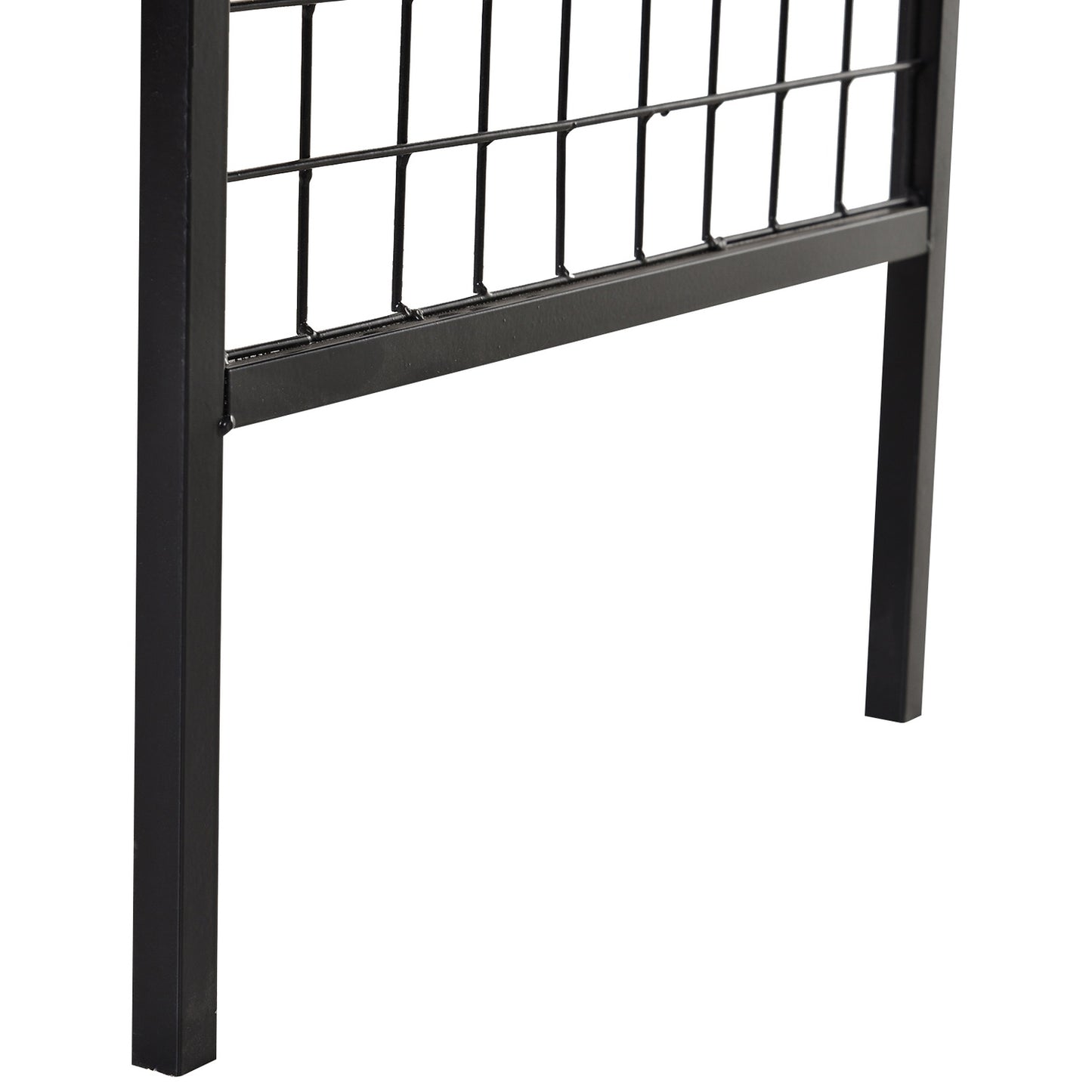 Black Metal Garden Arch with bench - 154 x 60 x 205 cm
