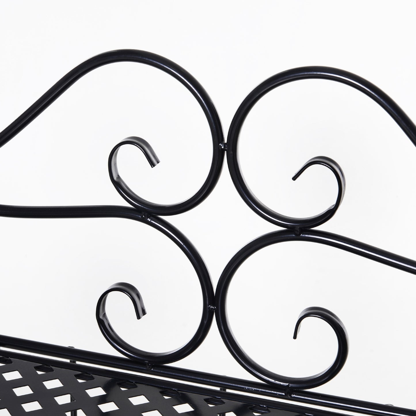 Plant shelf in black metal with 3 levels - 56x30x114 Cm