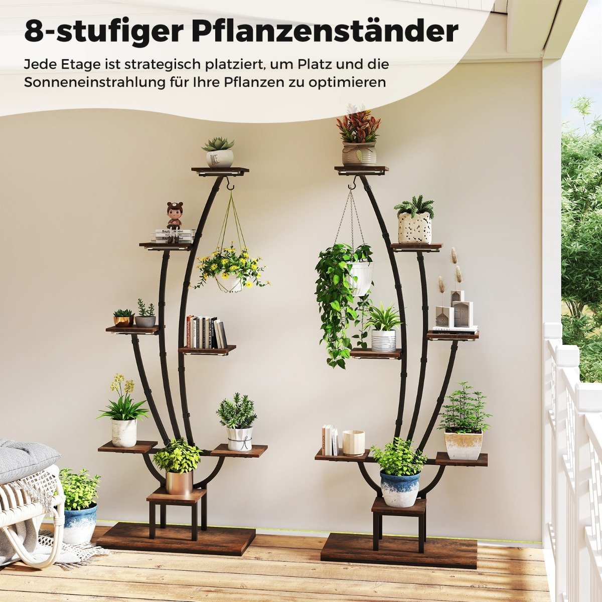 Plant Stand with Grow Lights – 8-Tier Indoor Shelf