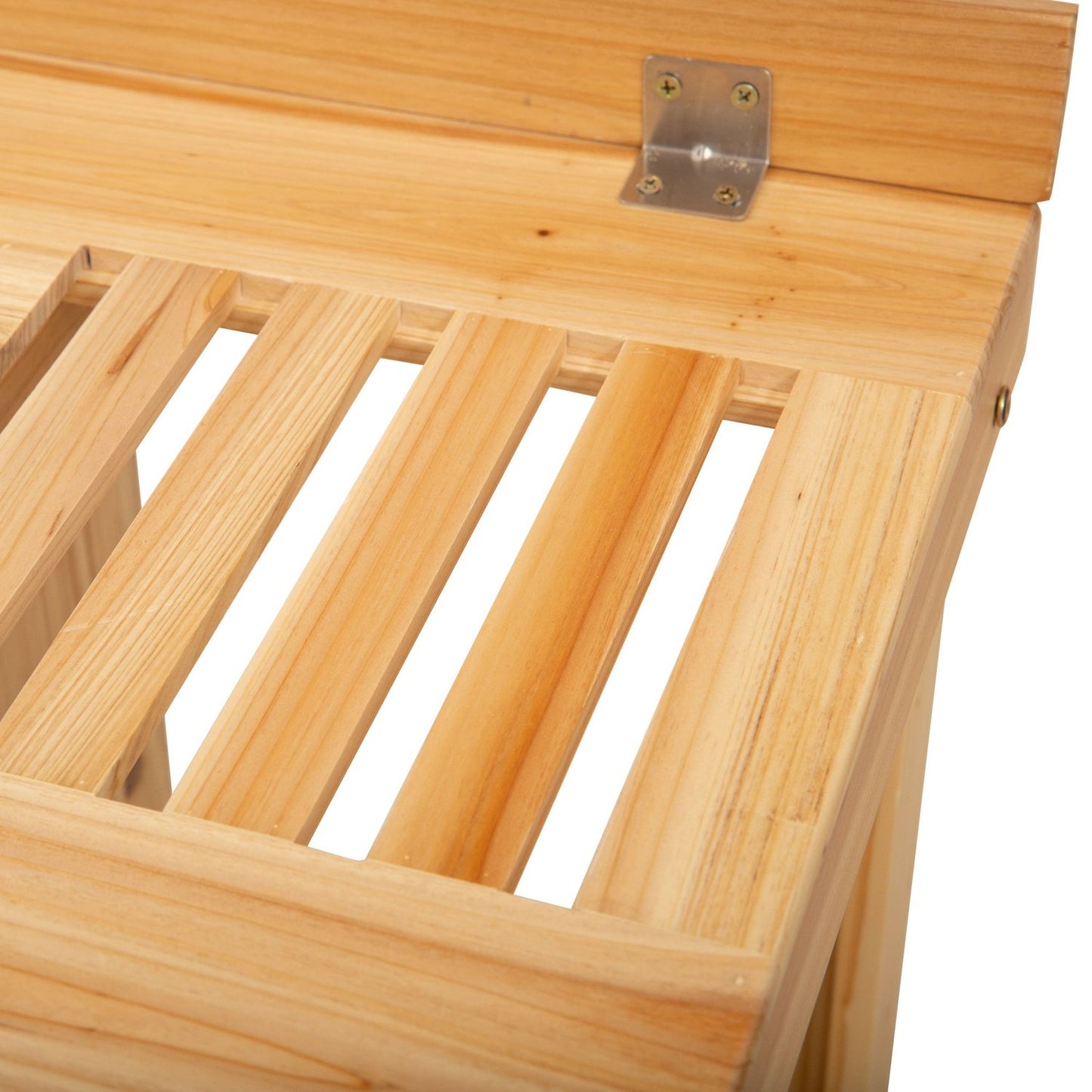 Garden workbench with shelf - fir wood, balcony/patio
