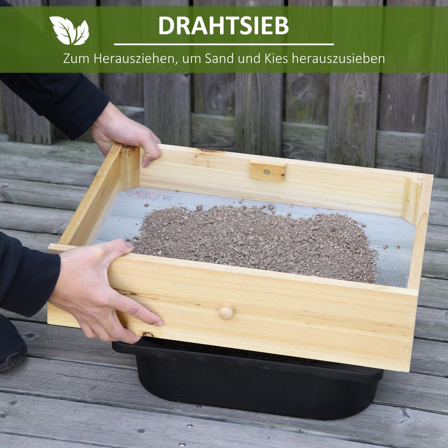 Garden table with sink, drawer and shelf, 107.5 cm