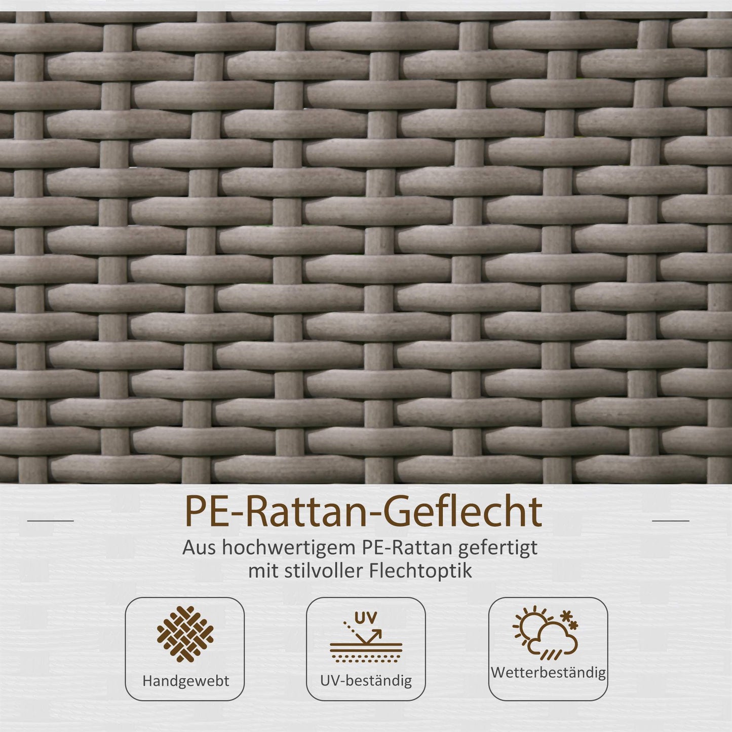 Planter Box with Trellis, Weatherproof, Poly Rattan, 103x29x103 cm, Gray