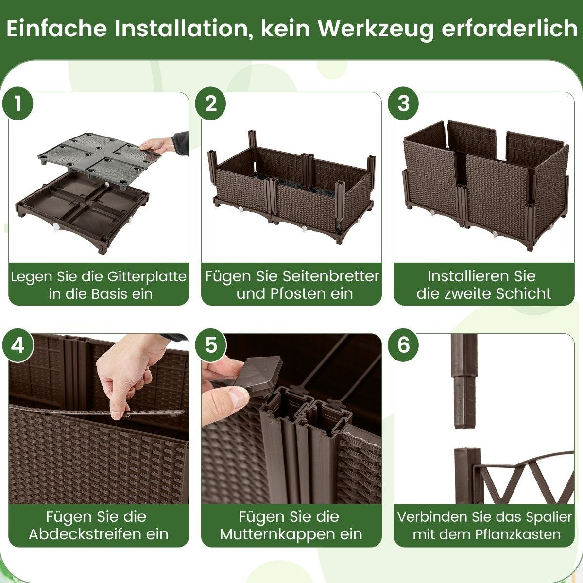 Planter Box with Trellis for Climbing Plants, 80x40x140 cm