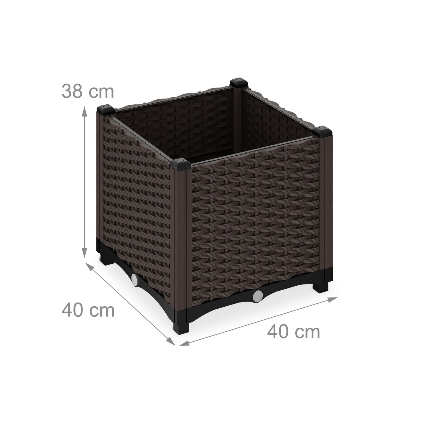 Planter box in rattan look