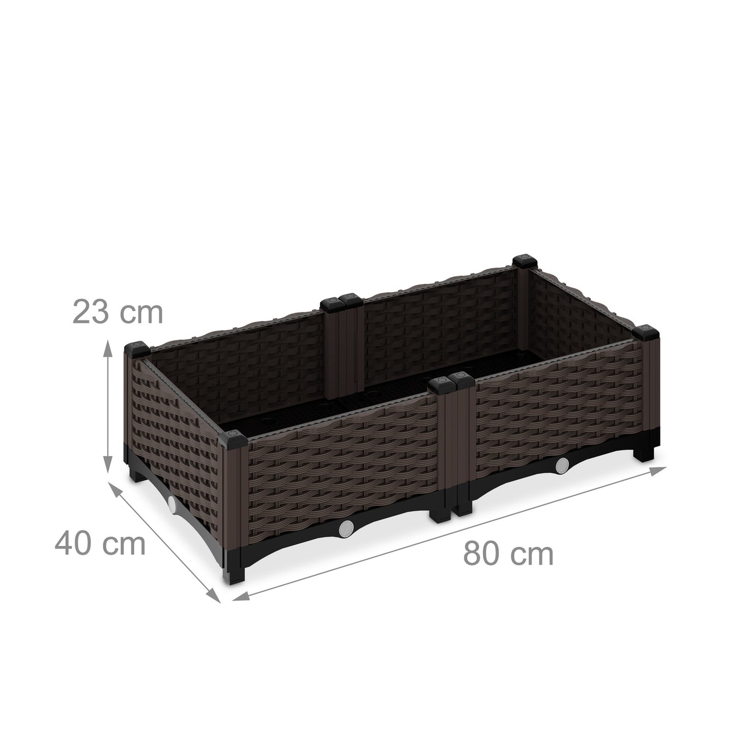 Planter box in rattan look