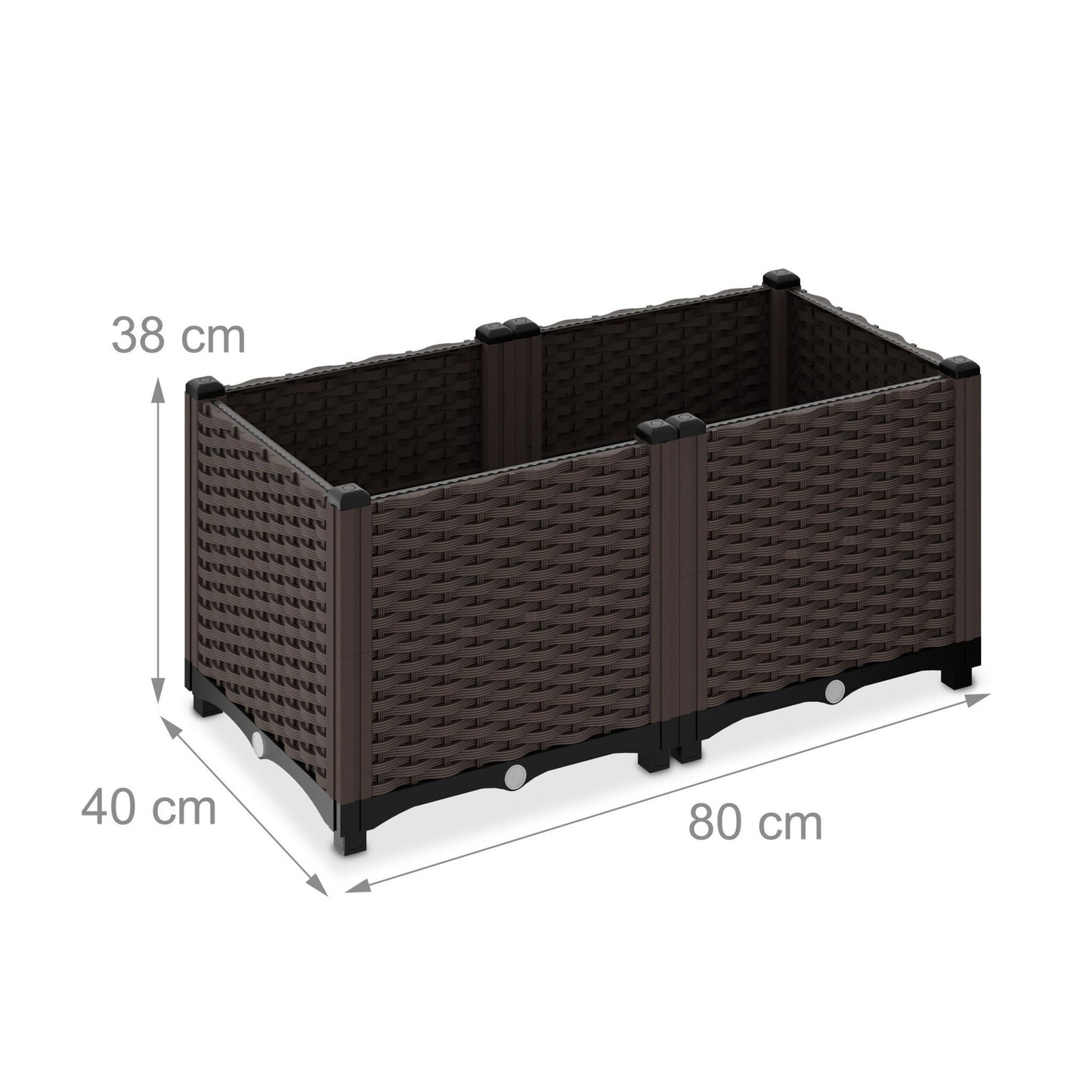 Planter box in rattan look