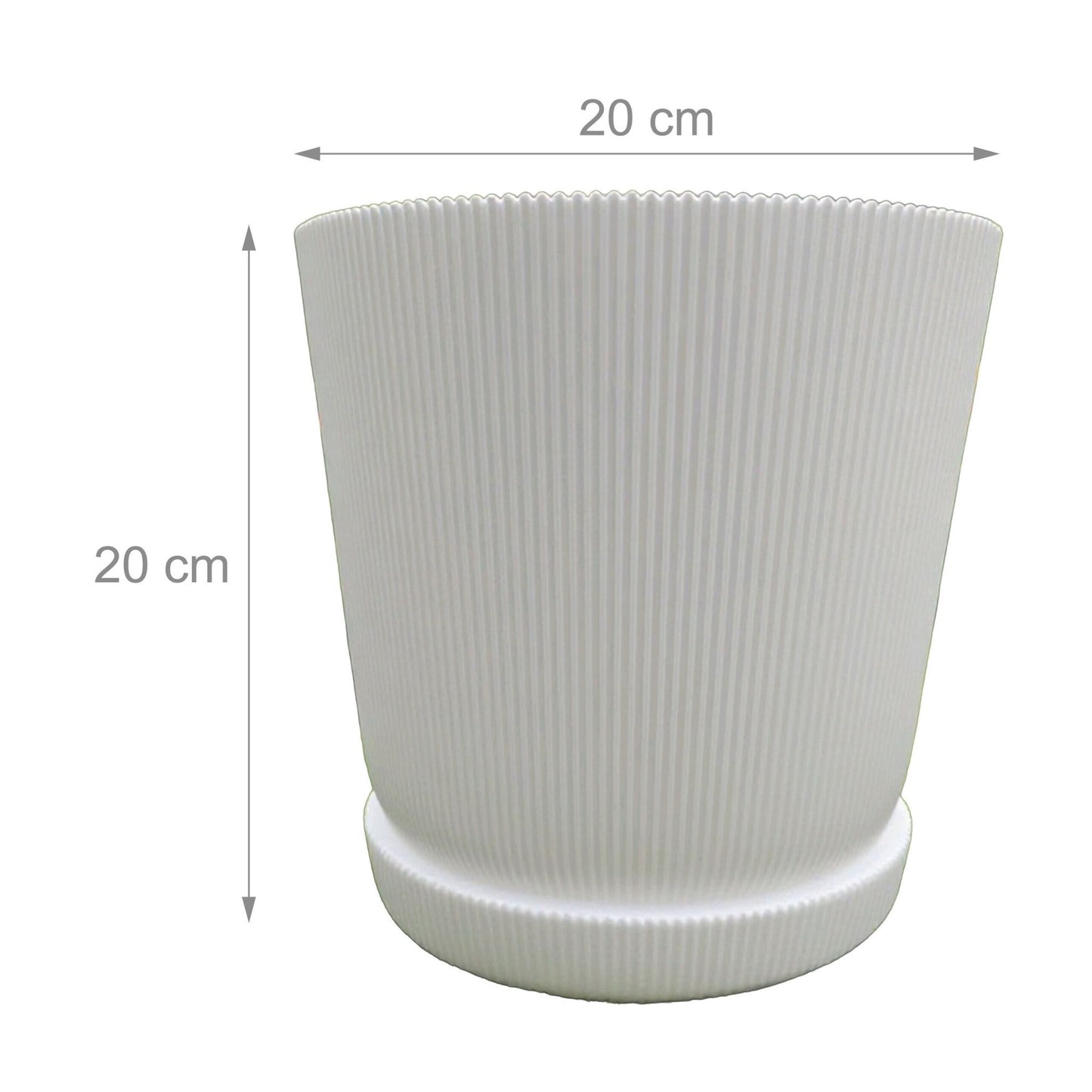 Planters with Saucers, Set of 2, Indoor/Outdoor