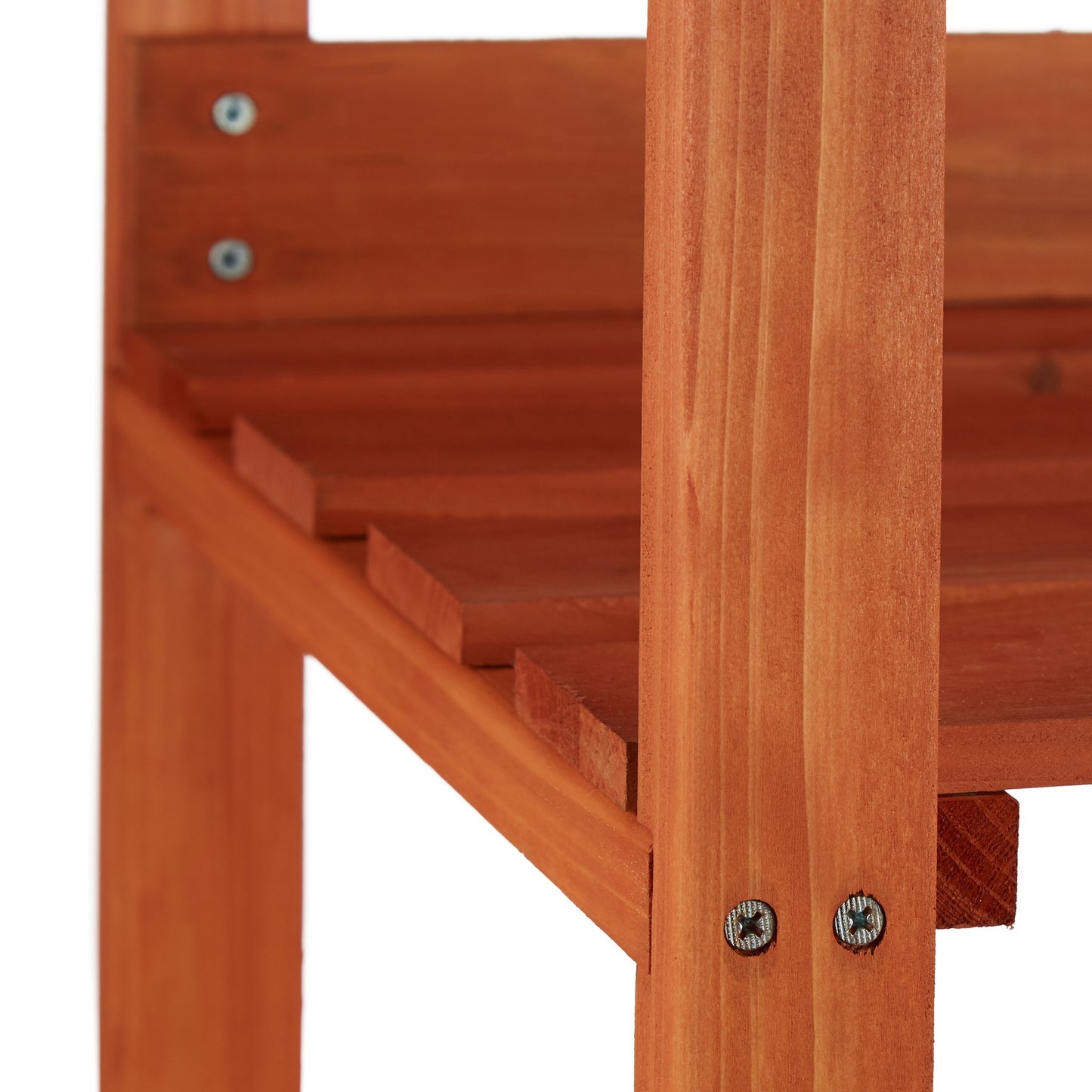 Planter table with metal plate