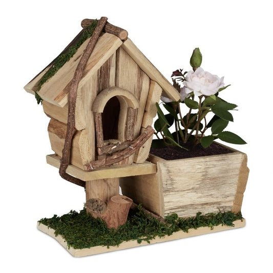 Planter with Bird House