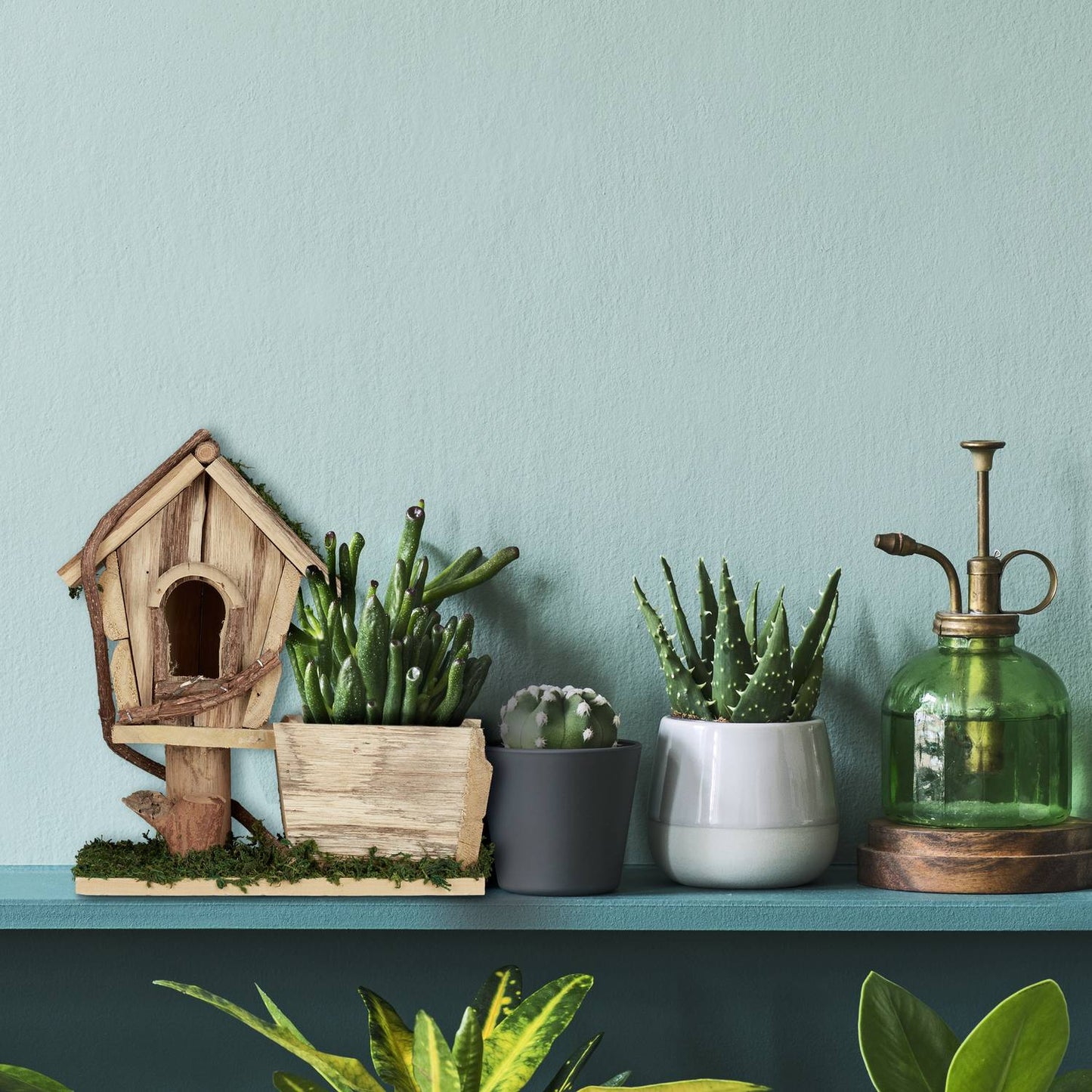 Planter with Bird House