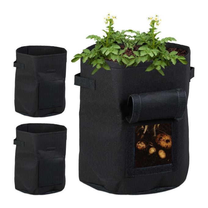 Planting bag in fleece set of 3 Ø 35 cm