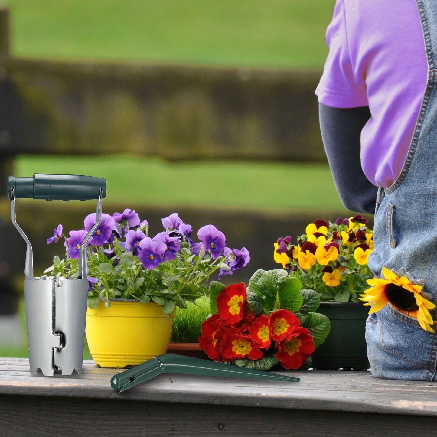 Planting set for flower bulbs