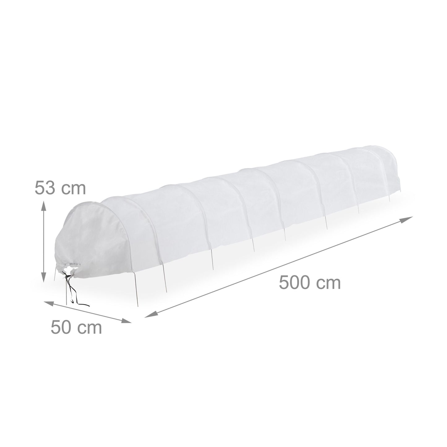 Planting tunnel made of fleece 5 m set of 2