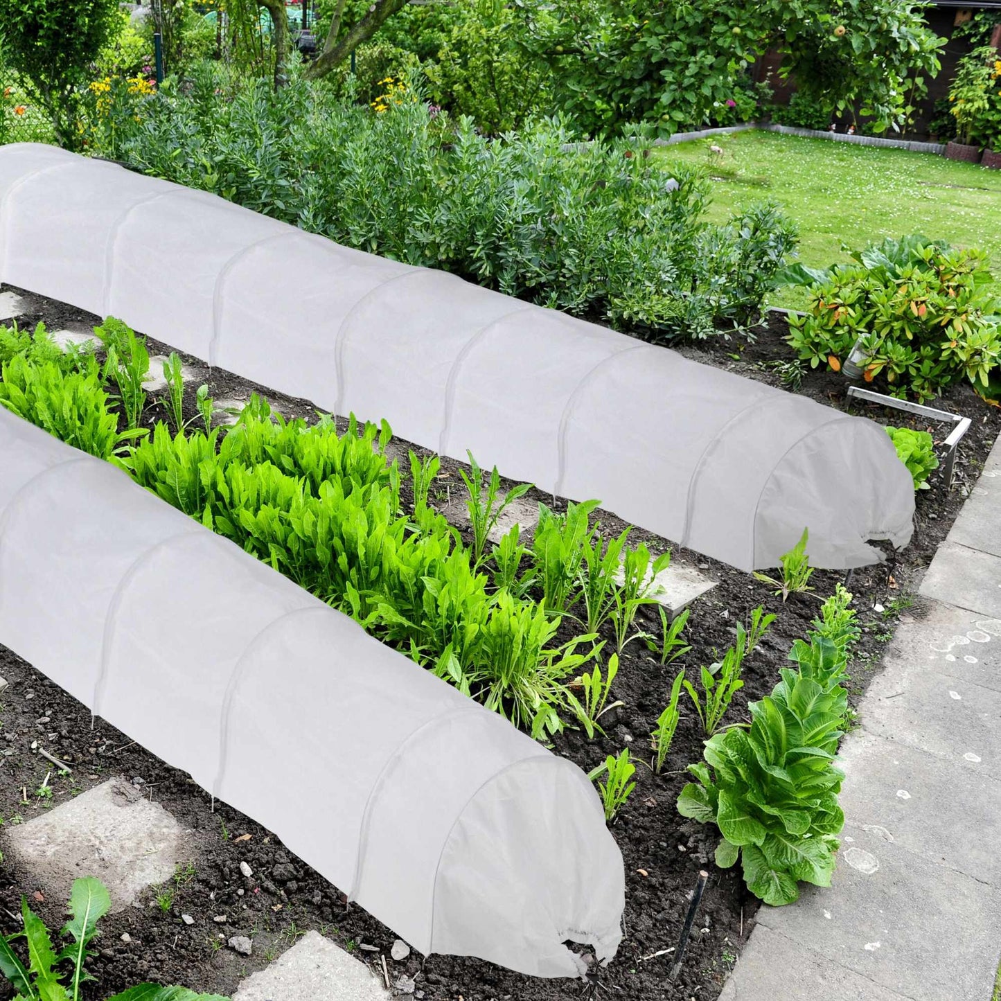 Planting tunnel made of fleece 5 m set of 2