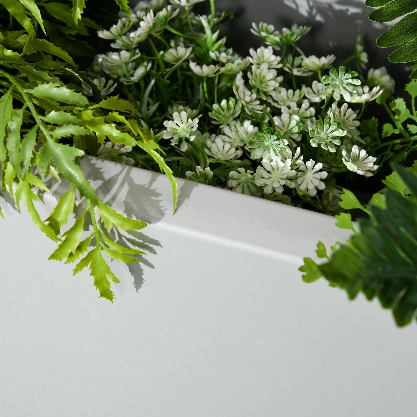 Herb pot in steel - Gray 91x22x22 cm for balcony