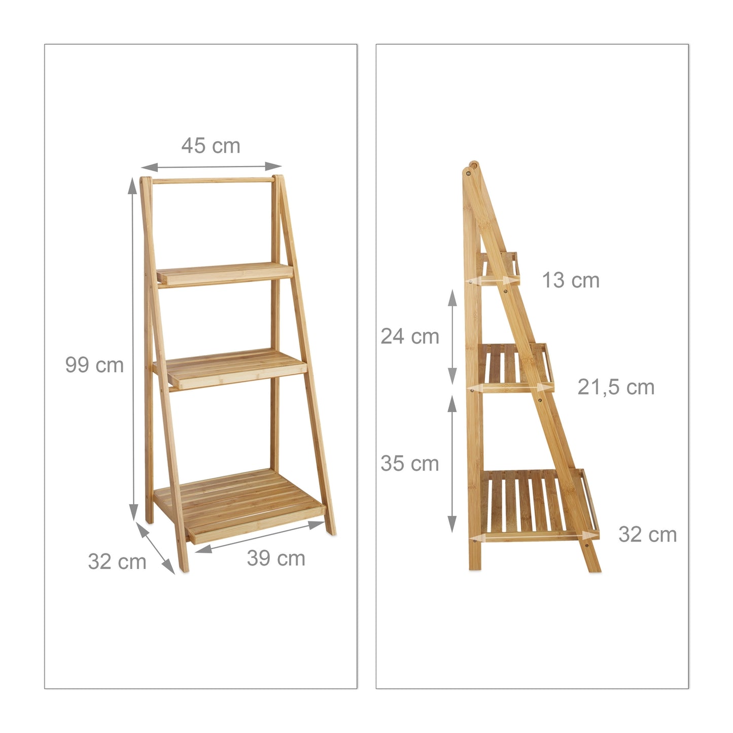 Plant shelf bamboo indoors