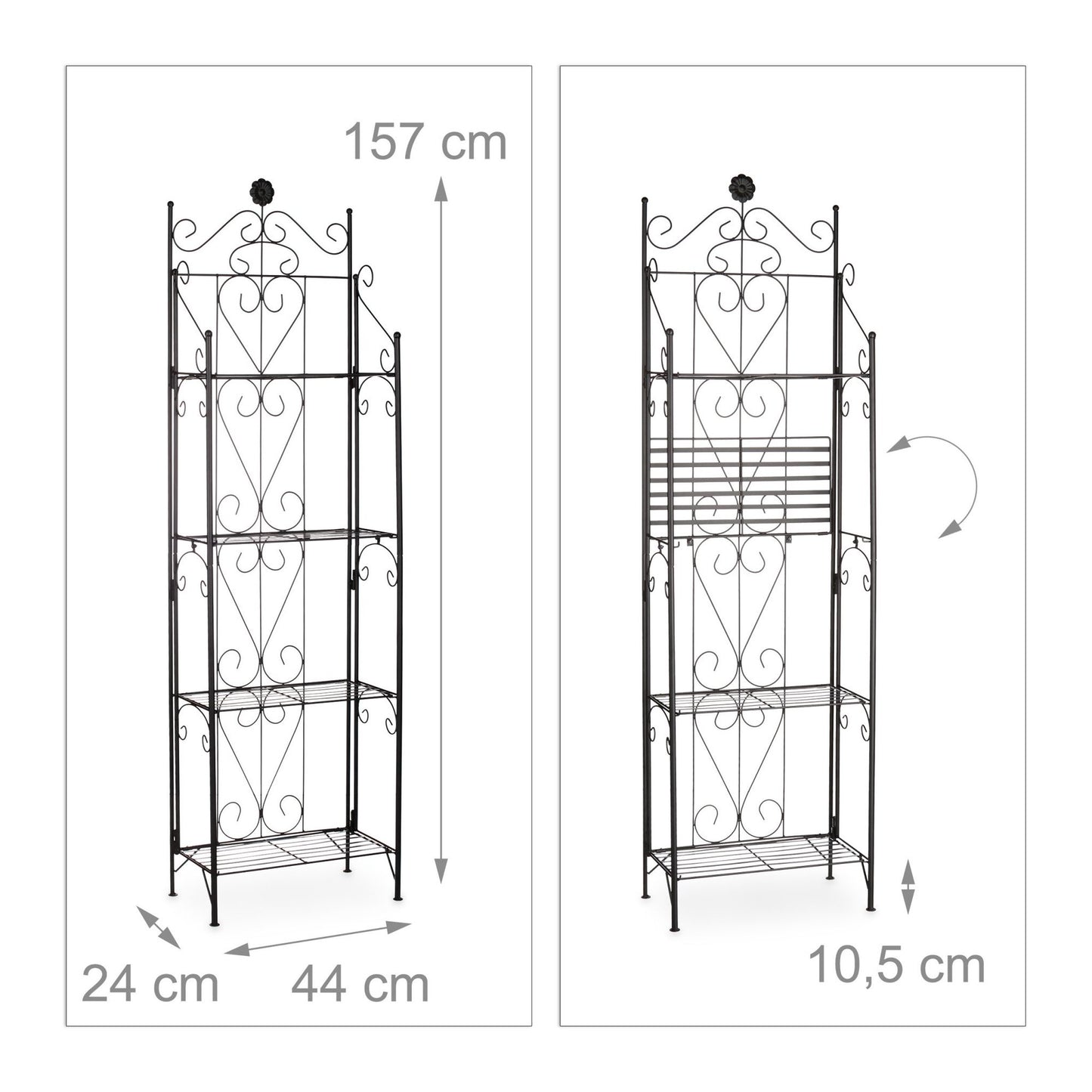 Plant shelf metal 4 shelves