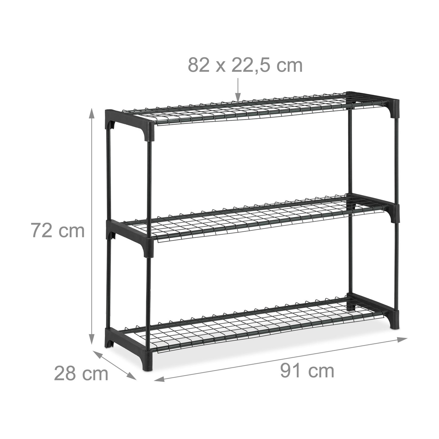 Plant shelf with 3 shelves