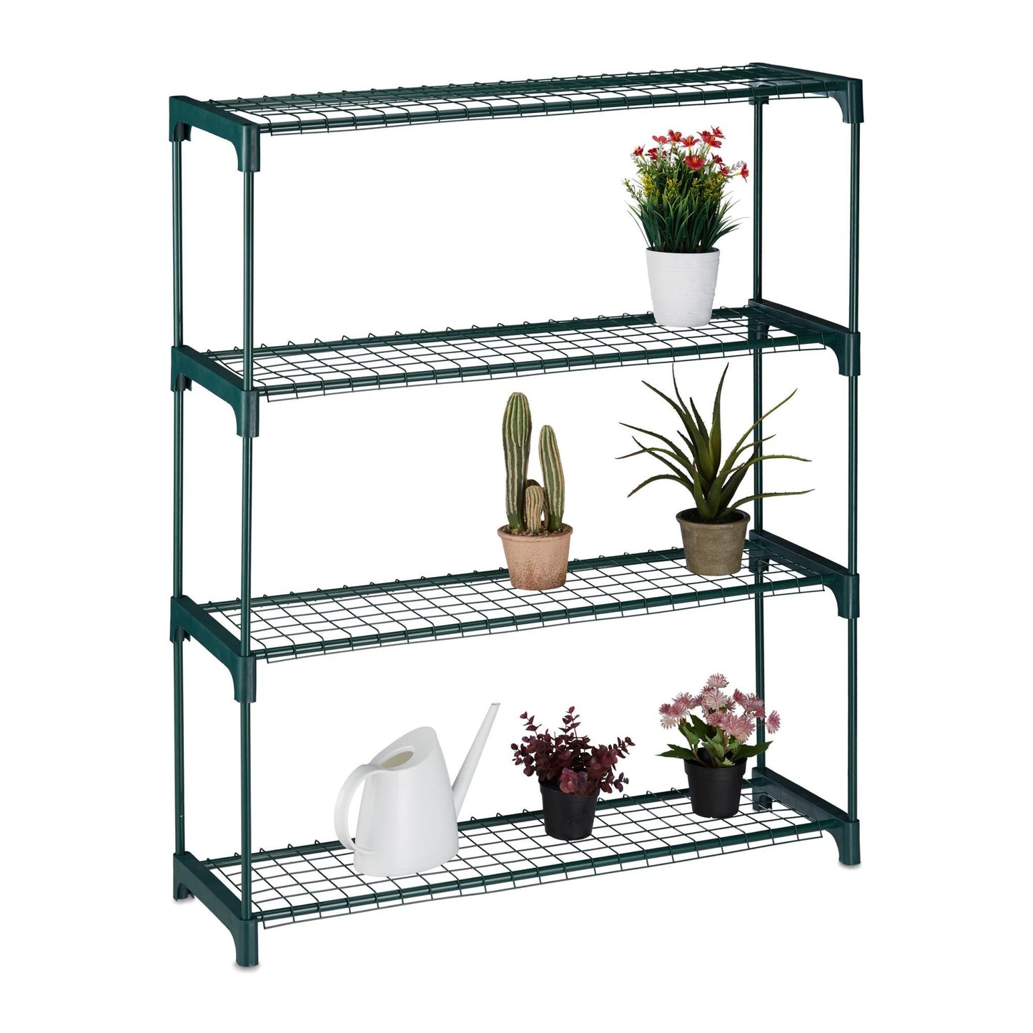 Plant shelf with 4 shelves