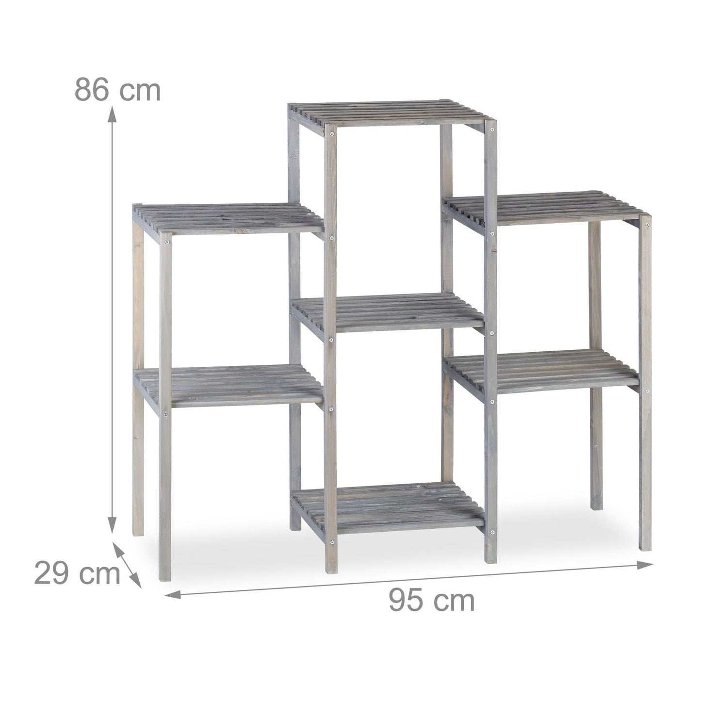 Plant shelf with 6-7 shelves