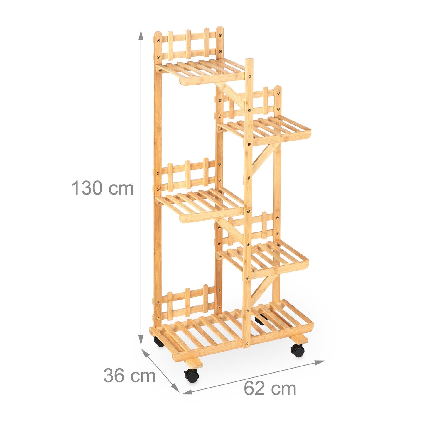 Plant stand in bamboo 5 shelves