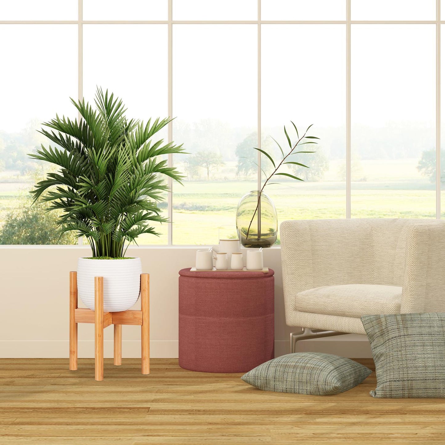 Plant stand in bamboo