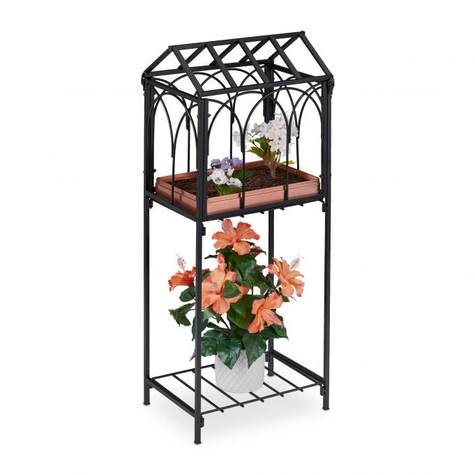 Plant stand in metal with roof