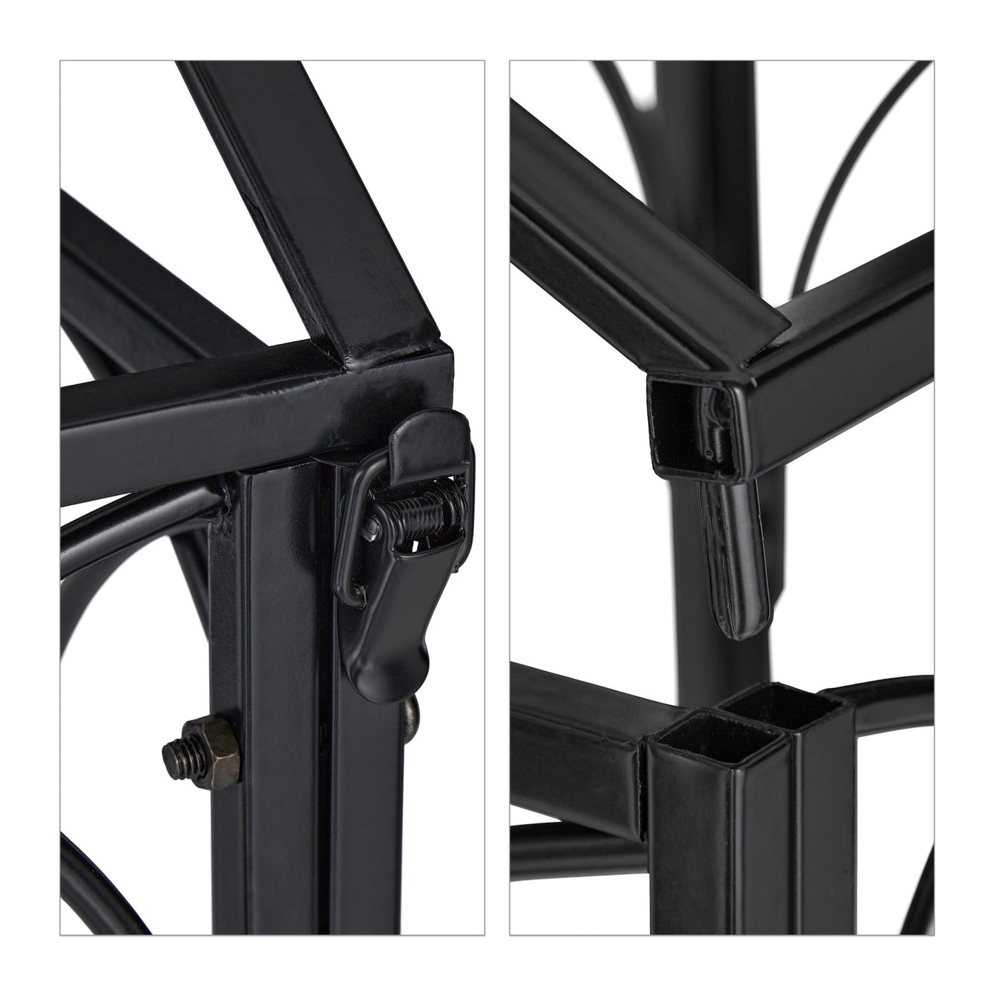 Plant stand in metal with roof