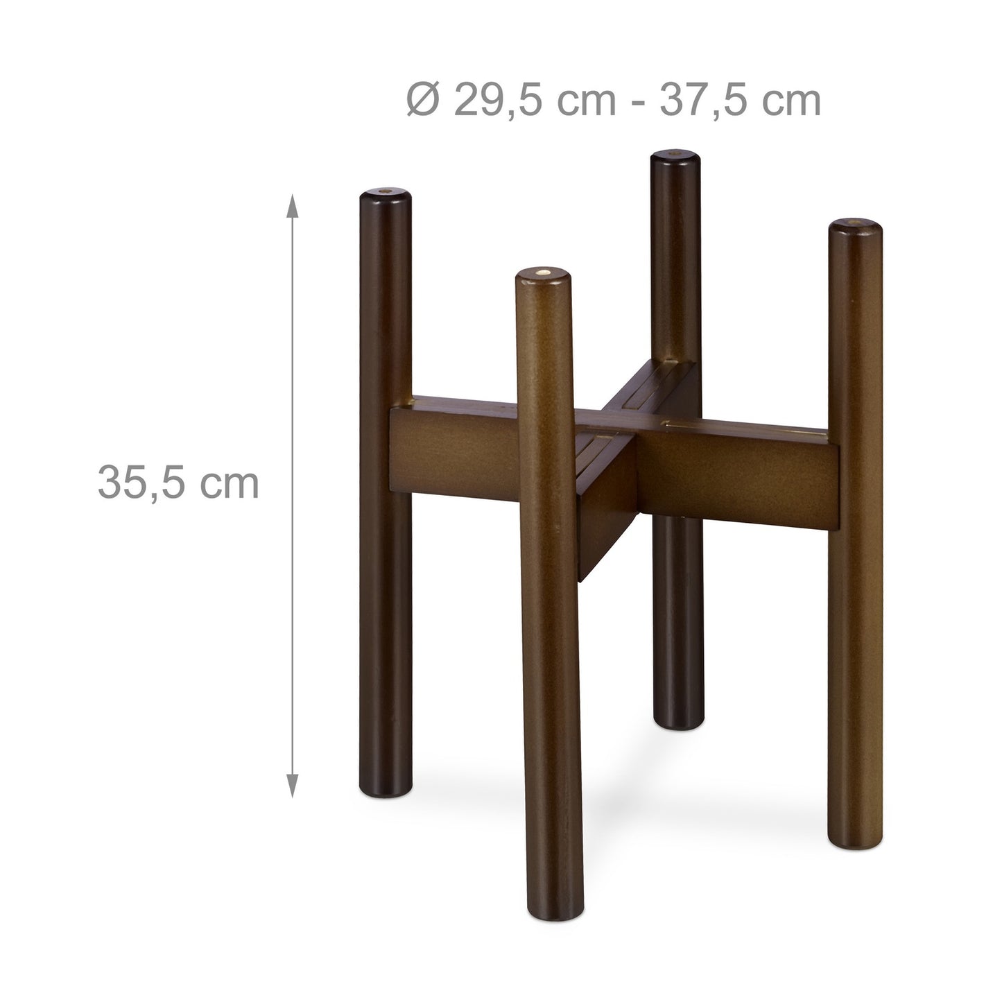 Plant stand set of 2 dark brown