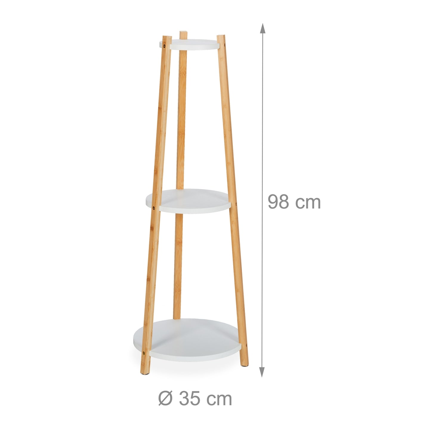 Plant stand with 3 shelves