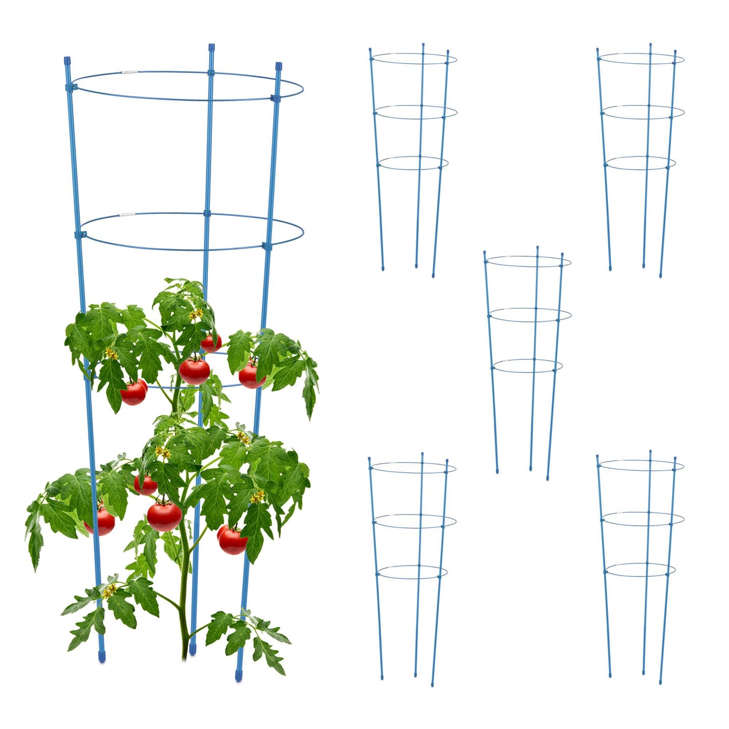 Plant support 76 cm blue, set of 6