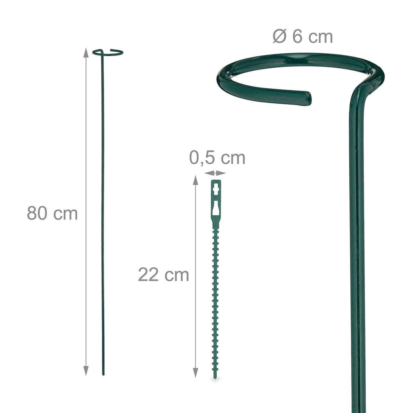 Plant supports in metal 10-pack