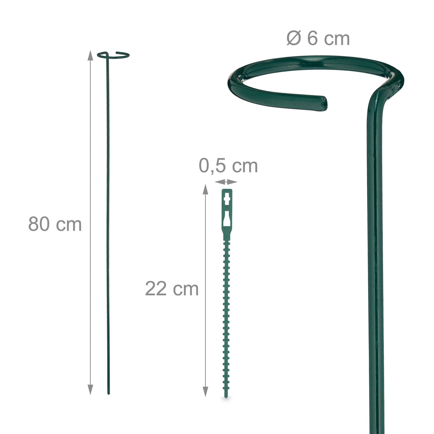 Plant supports in metal 10-pack