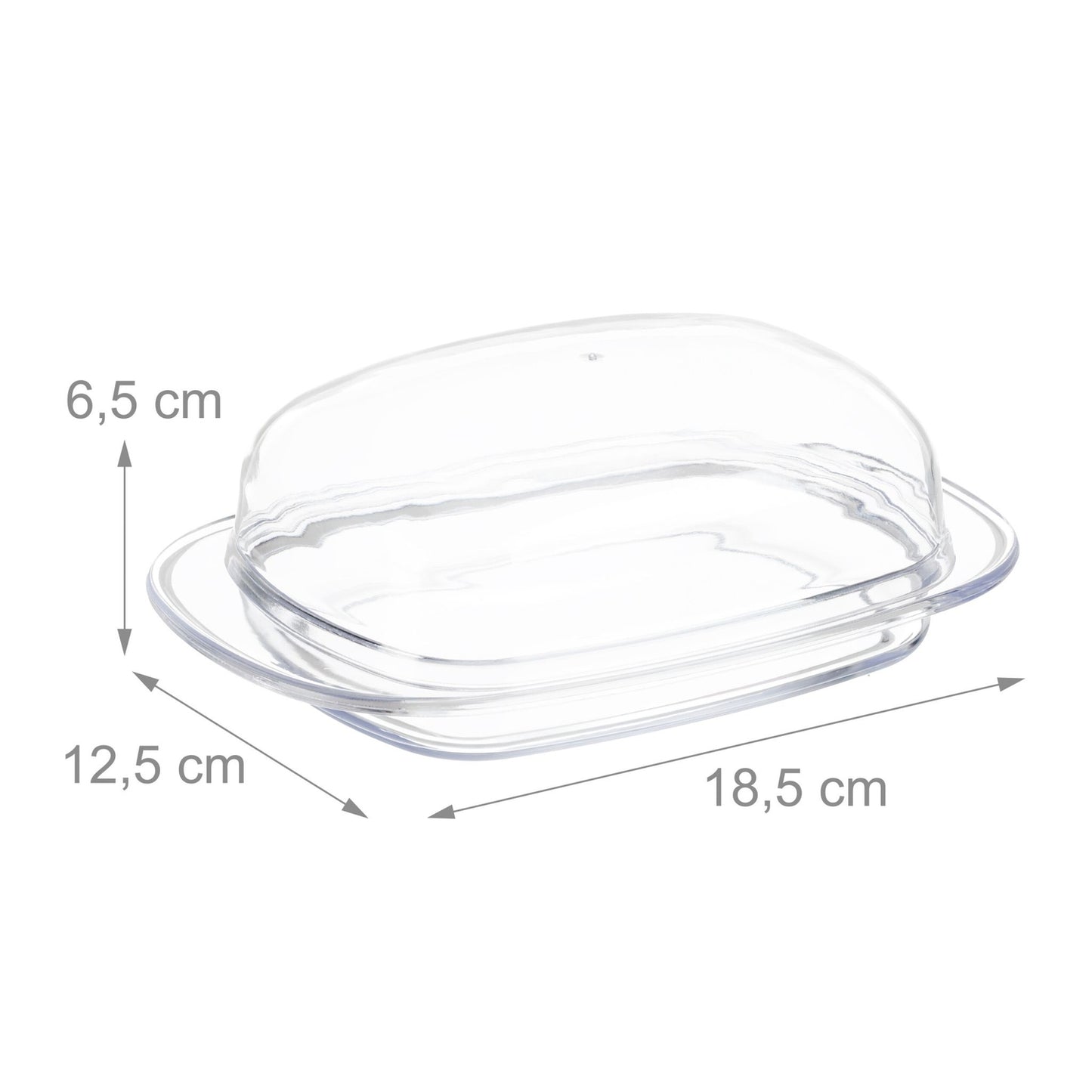 Plastic Butter Dish Set of 3 with Lids