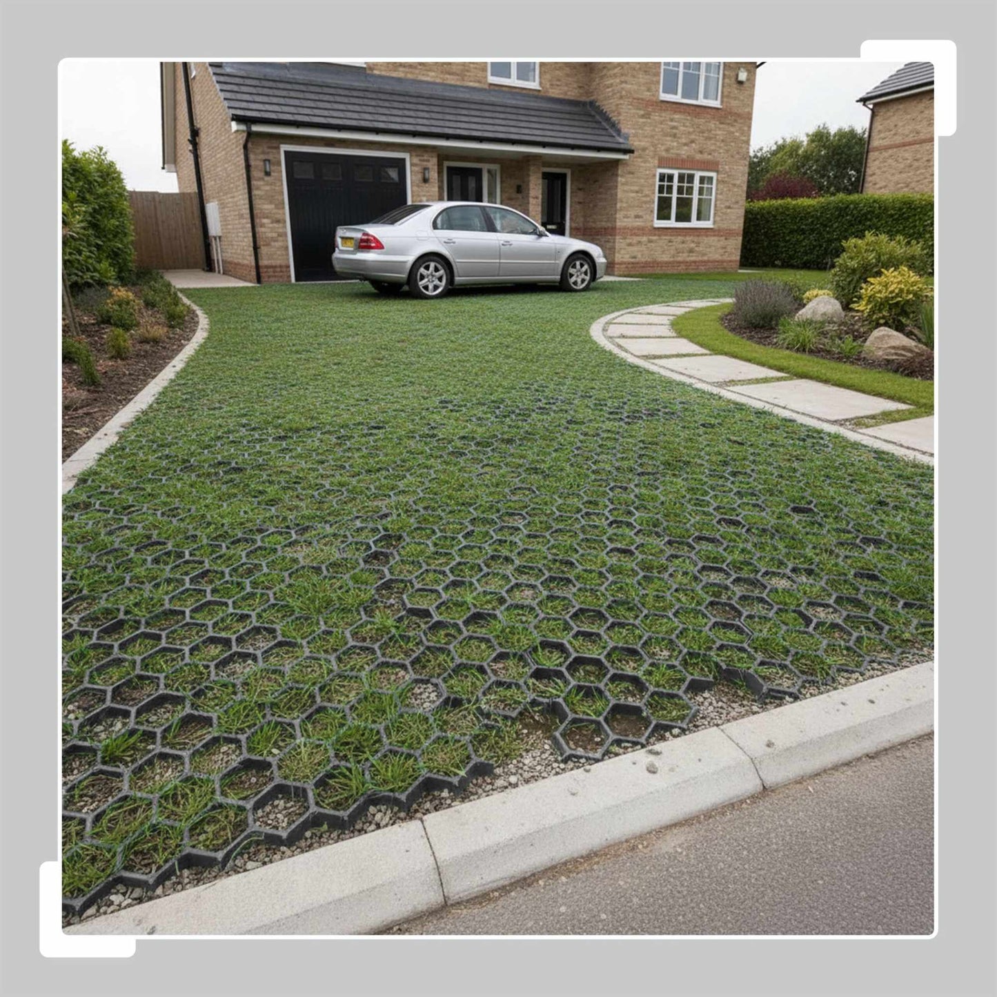 Plastic Lawn Grid for Driveways and Paths, 50x50 cm