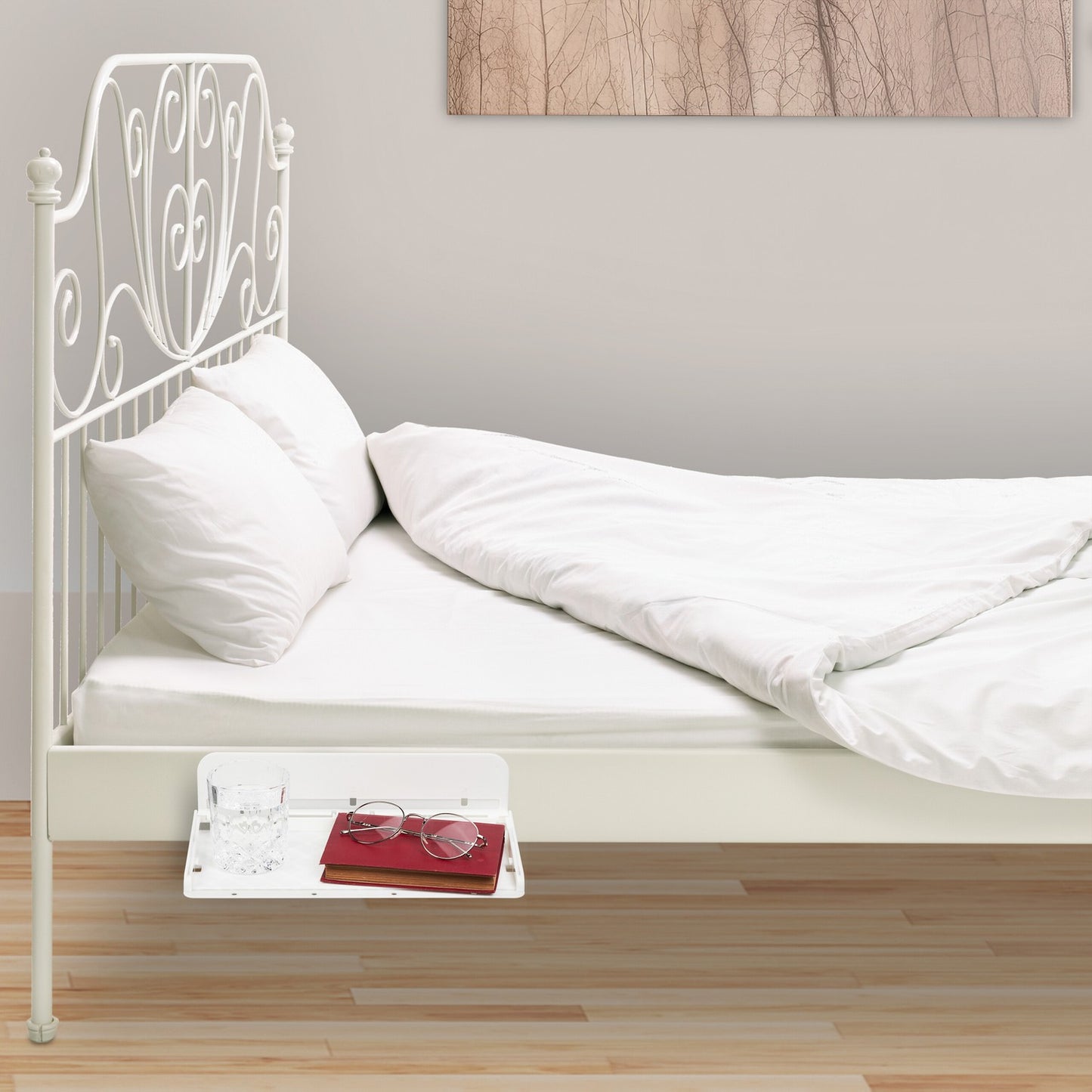 Plastic bed shelf