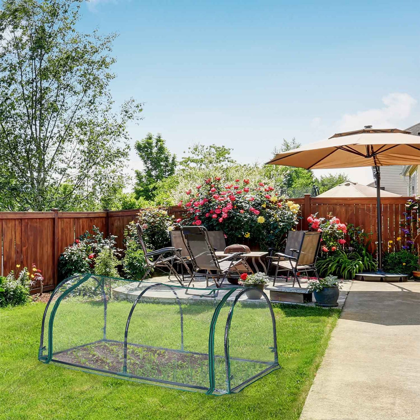 Plastic garden greenhouse tent