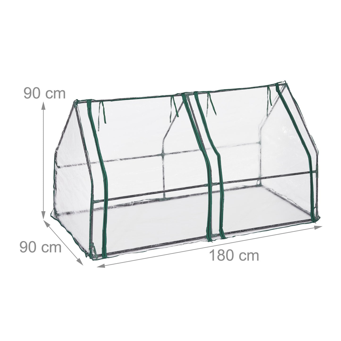Plastic greenhouse PVC with 2 doors