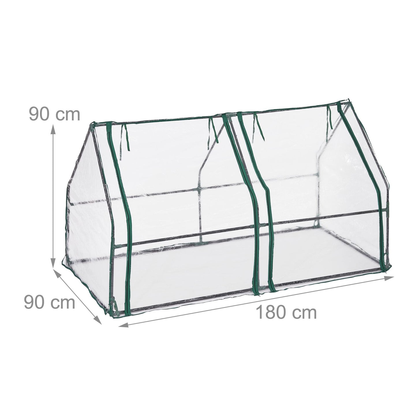 Plastic greenhouse PVC with 2 doors